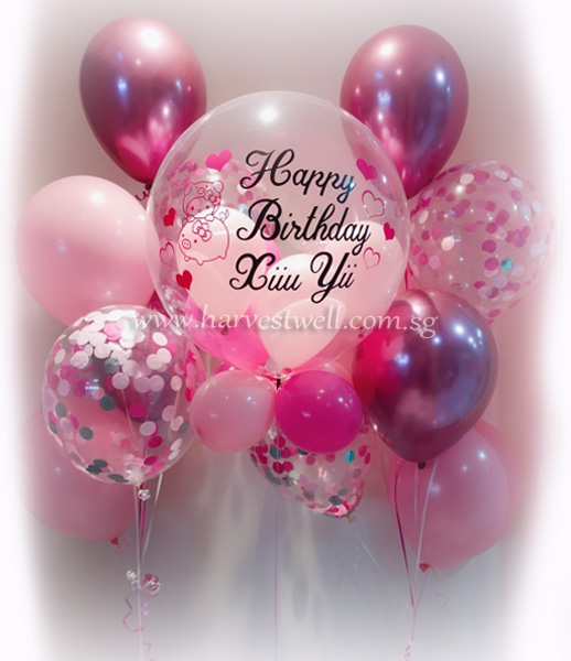 Personalised Hello Kitty Themed Bubble Balloon